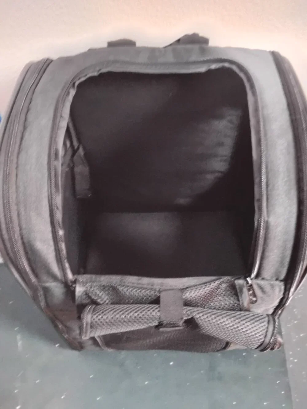 Pet Carrier Backpack Breathable Mesh Window Small Dog Cat Travel Bag Black